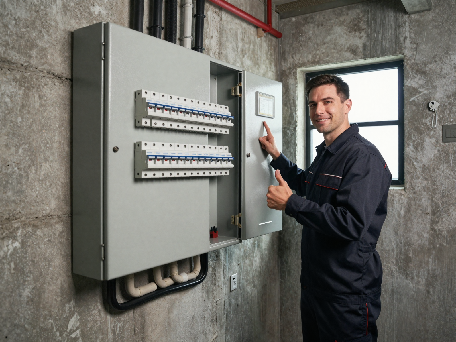 Electrician consulting with homeowner